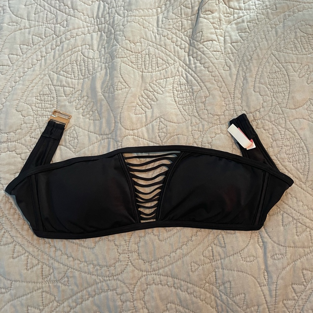 Victoria’s Secret black bandeau swim top small